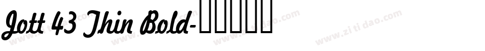 Jott 43 Thin Bold字体转换